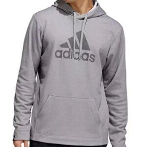 Big & Tall Men' adidas Game & Go Gray Pullover Hoodie 2XLT 2XL Tall NEW w/tags